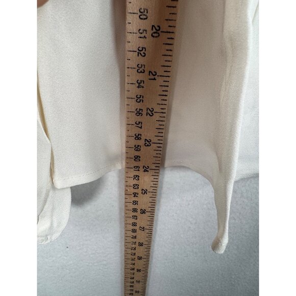 J.crew Shirred-waist top in viscose crepe ivory‎ money sz 8 - Picture 7 of 8